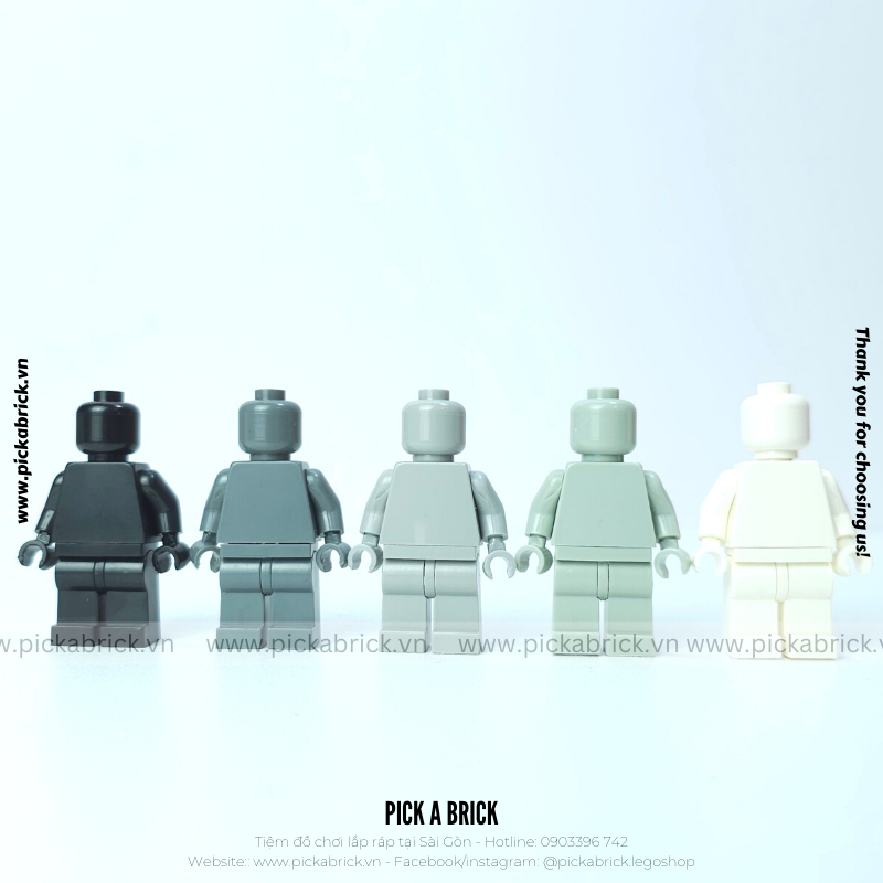 Minifigures màu trơn 40 màu  - Đồ chơi lắp ráp xếp hình mô hình nhân vật mini minifigures MOC