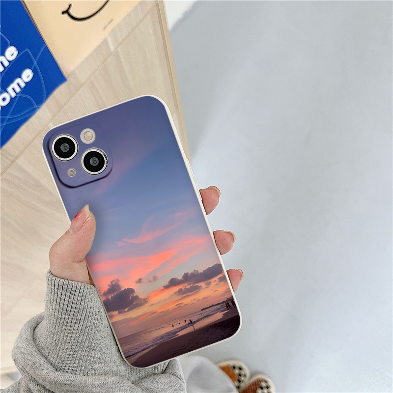 Ốp iphone Hoàng hôn trên biển thơ mộng đẹp ip 7 8 plus 12 Pro max 11 Pro X XS MAX XR 14 13pro prm e5886