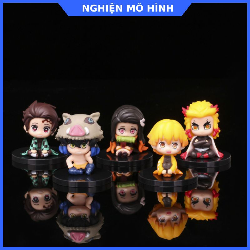 Mô hình 15 nhân vật ngồi Thanh gươm diệt quỷ Tanjiro Nezuko Zenitsu Inosuke Shinobu Giyuu Demon slayer Kimetsu No Yaiba