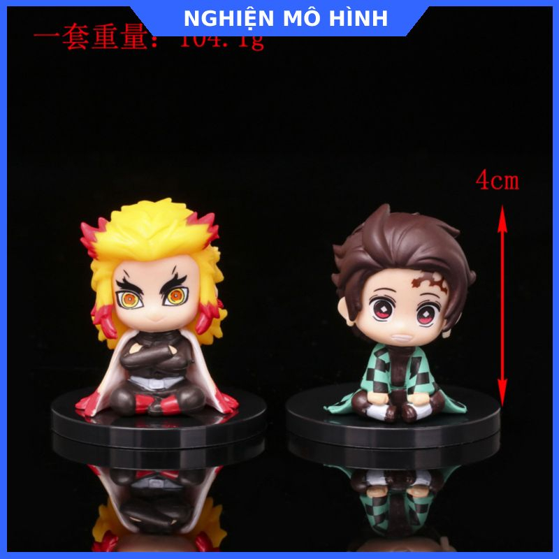 Mô hình 15 nhân vật ngồi Thanh gươm diệt quỷ Tanjiro Nezuko Zenitsu Inosuke Shinobu Giyuu Demon slayer Kimetsu No Yaiba