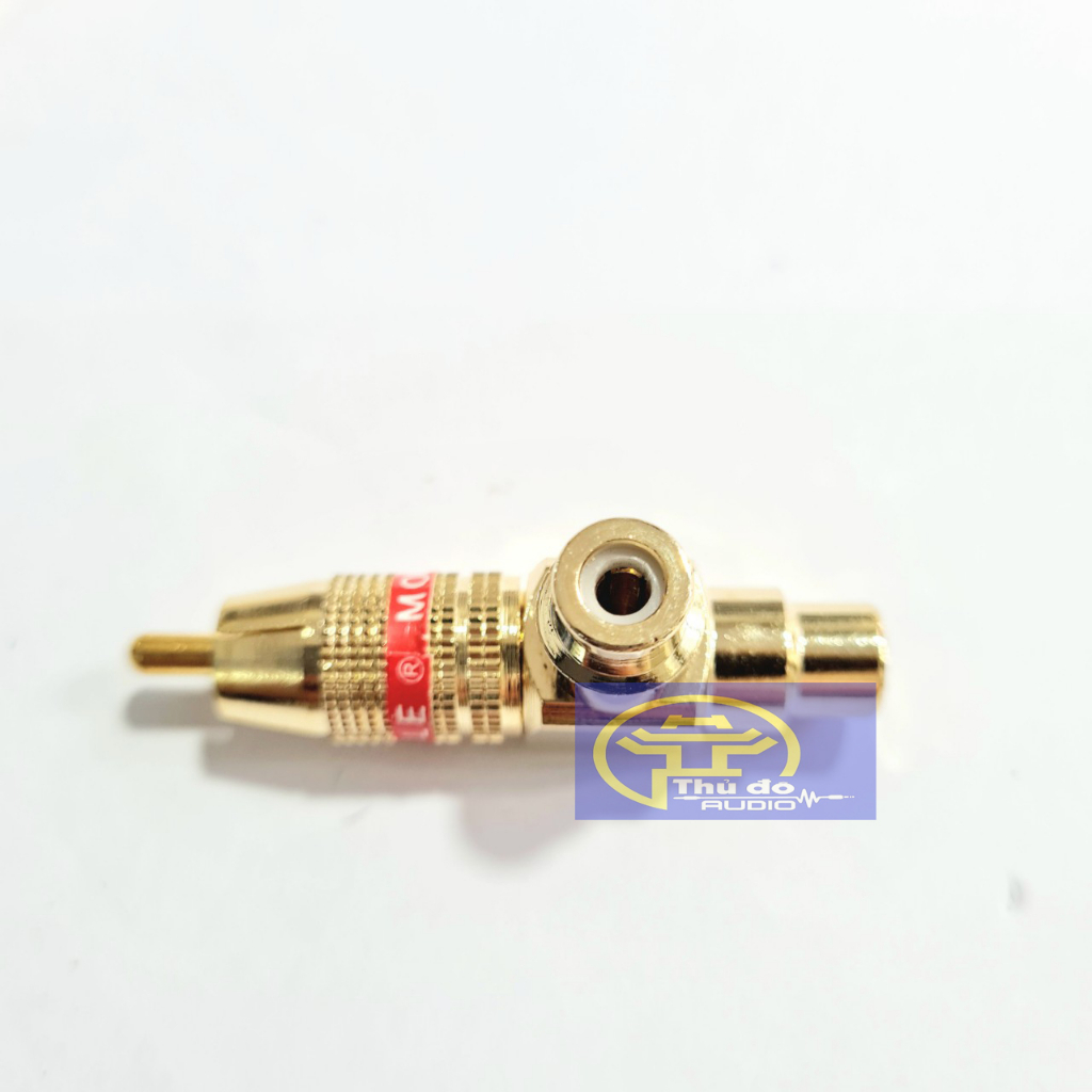 Jack chia AV 1 ra 2 Monster cao cấp chân vuông góc  chuẩn đồng