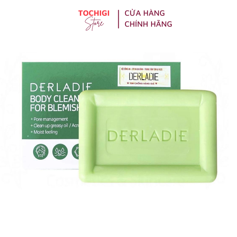 Xà Phòng Giảm Mụn Cơ Thể Sau 7 Ngày Derladie Body Cleansing Bar For Blemish Skin 50g