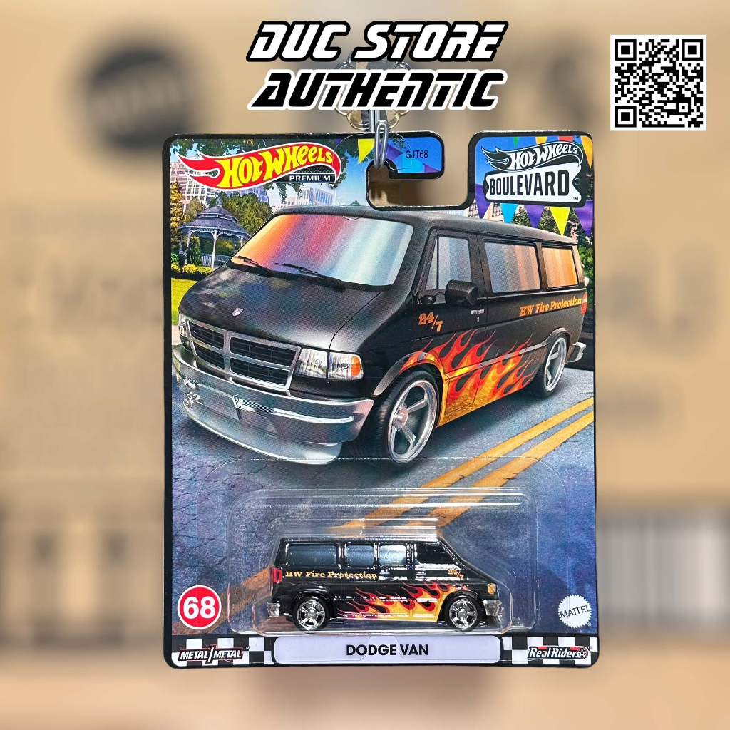 Ducstore Xe mô hình HKF15 Hot Wheels Boulevard Dodge Van - Black