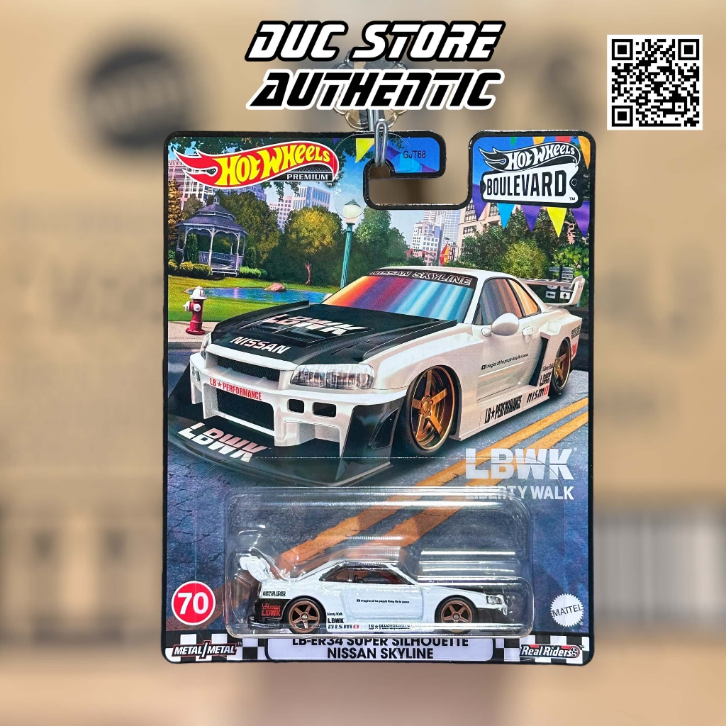 ducstore.vn Xe mô hình HKF21 Hot Wheels Premium LB ER34 Super Silhouette Nissan Skyline R34 - Boulevard