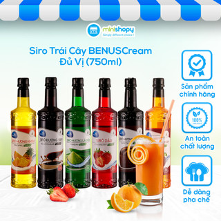 Siro Trái Cây Benuscream  Đủ Vị Chai 750ml