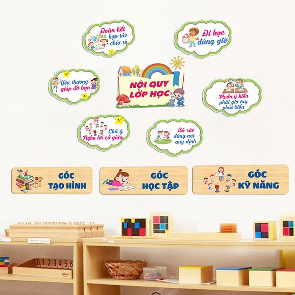 Tranh decal dán tường dán kính Decal trang trí phòng, lớp học sinh động, vui nhộn cho bé nhiều chủ đề La Tre Shop