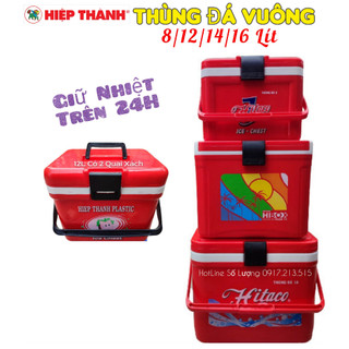 Thùng đá vuông 8/12/14/16 lít - nhựa hiệp thành giữ nhiệt trên 24h