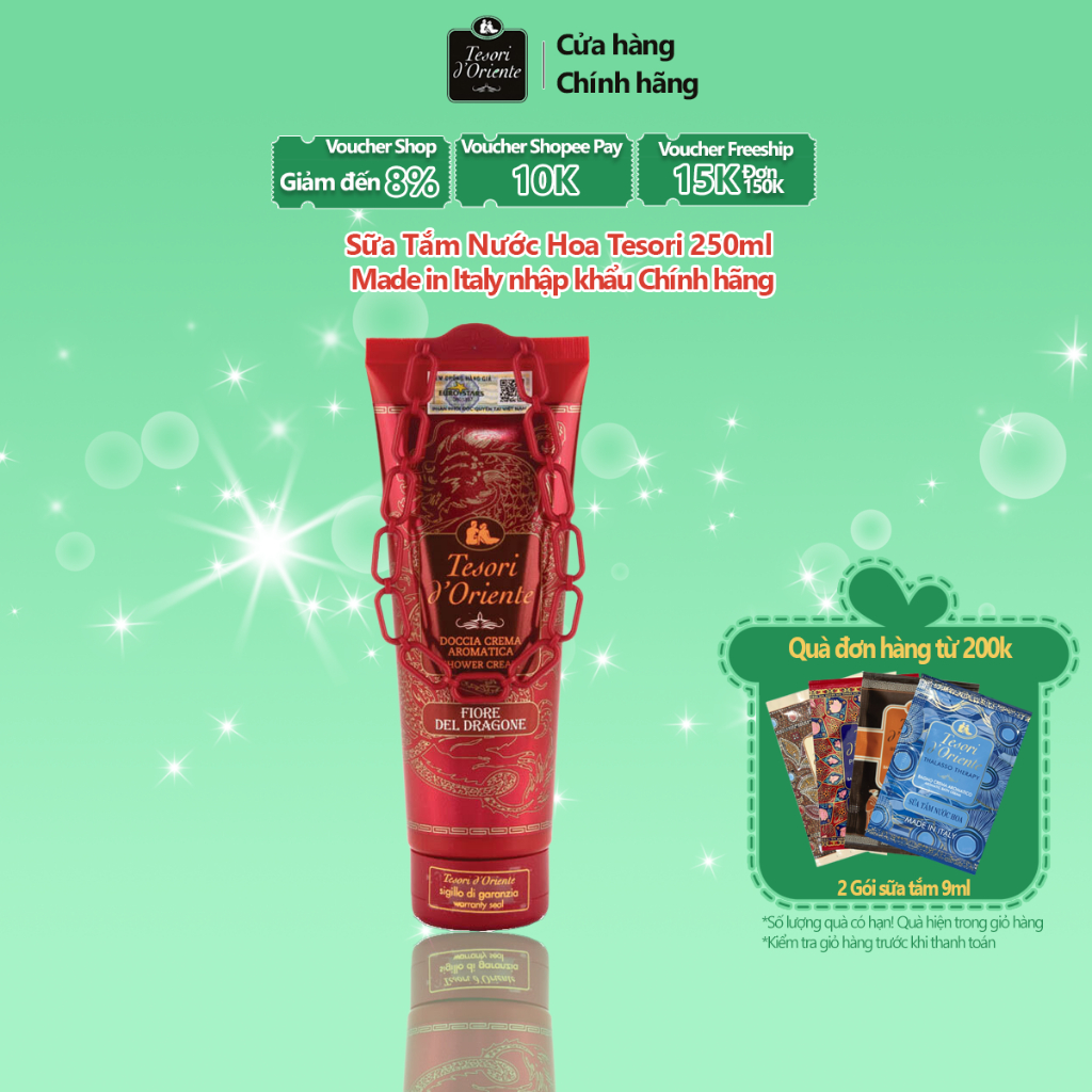 Sữa tắm tuýp xích Tesori d'Oriente 250ml