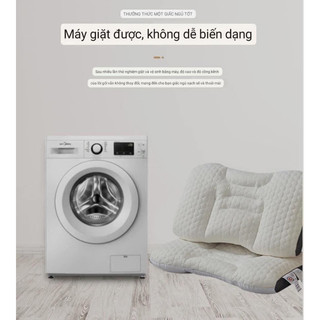 GỐI SPA DỆT KIM 3D SOVBEAN BẢO VỆ ĐỐT SỐNG CỔ CAP CẤP