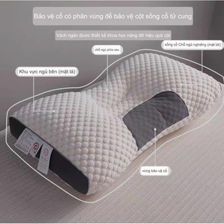 GỐI SPA DỆT KIM 3D SOVBEAN BẢO VỆ ĐỐT SỐNG CỔ CAP CẤP