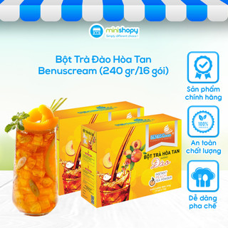 Bột Trà Đào Hòa Tan Benuscream  240 gr( 16 gói)