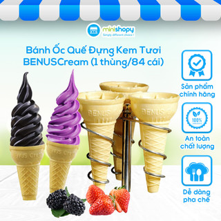 Bánh Ốc Quế Đựng Kem Tươi BENUSCream - 1 Thùng 84 cái