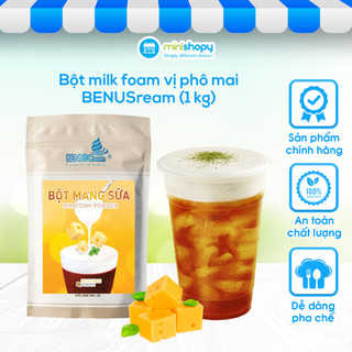 Bột milk foam vị phô mai Benuscream 1 kg  ( milk foam cream cheese )