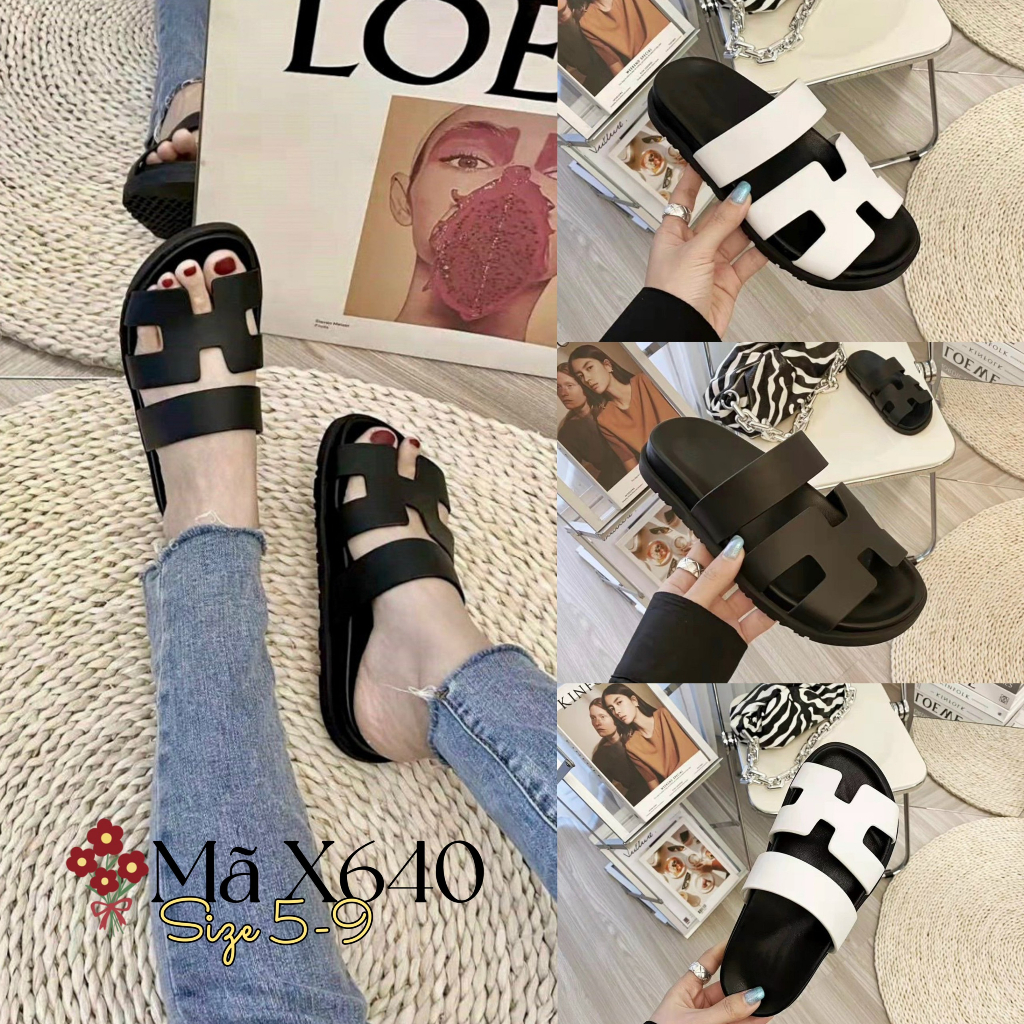 Dép Hermes Mẩu 2023 🎀HÀNG ĐẸP🎀 Đế Đúc Cao 3 Phân - Thời Trang Cao Cấp Rẻ Đẹp X640 shop diều phương