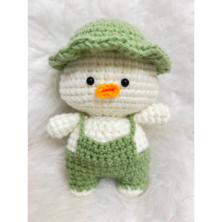 bé vịt mặc yếm len 22x15cm handmade