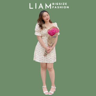 Váy hoa nhí tay bồng chất kate hàn Liam Bigsize