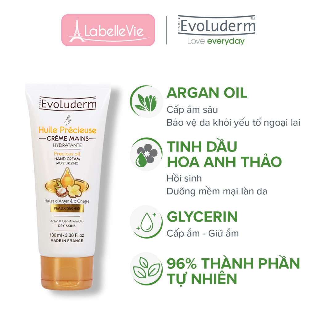 Kem dưỡng da tay & móng tay Evoluderm giúp da tay mềm mại 150ml