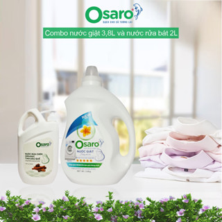 Nước giặt và nước rửa chén Osaro hữu cơ dung tích 3,8 lít và 2 lít