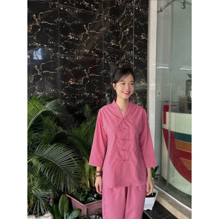 đồ lam đi chùa mẫu la hán phật tử nữ