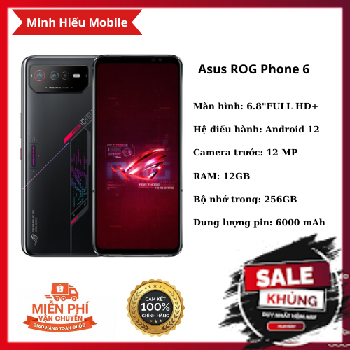 Điện thoại Asus rog phone 6(12GB/256GB)/Hàng nhập khẩu/Máy chiến game siêu mượt/Bảo hành 12 tháng | BigBuy360 - bigbuy360.vn