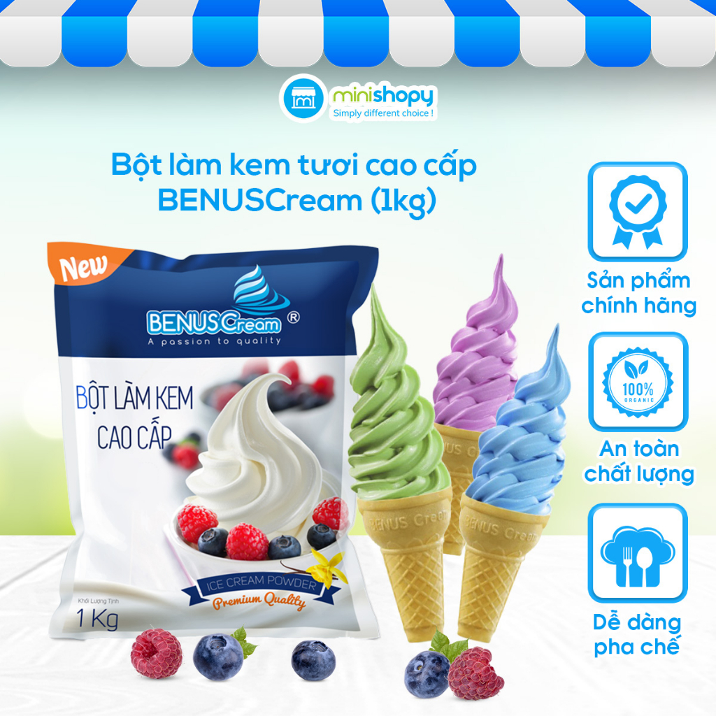 Bột làm kem tươi BENUSCream trung cấp 1kg