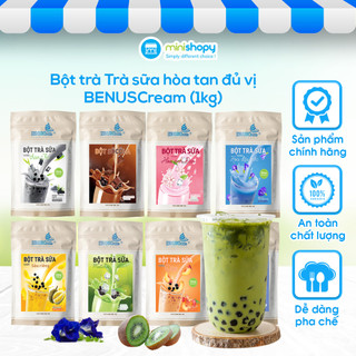 Bột Trà Sữa Hòa Tan BENUSCream Túi 1kg - ( Trà Sữa 3 in 1 Hòa Tan)