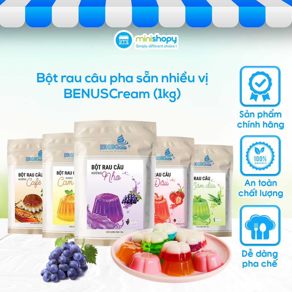 Bột rau câu pha sẵn  (nhiều vị)