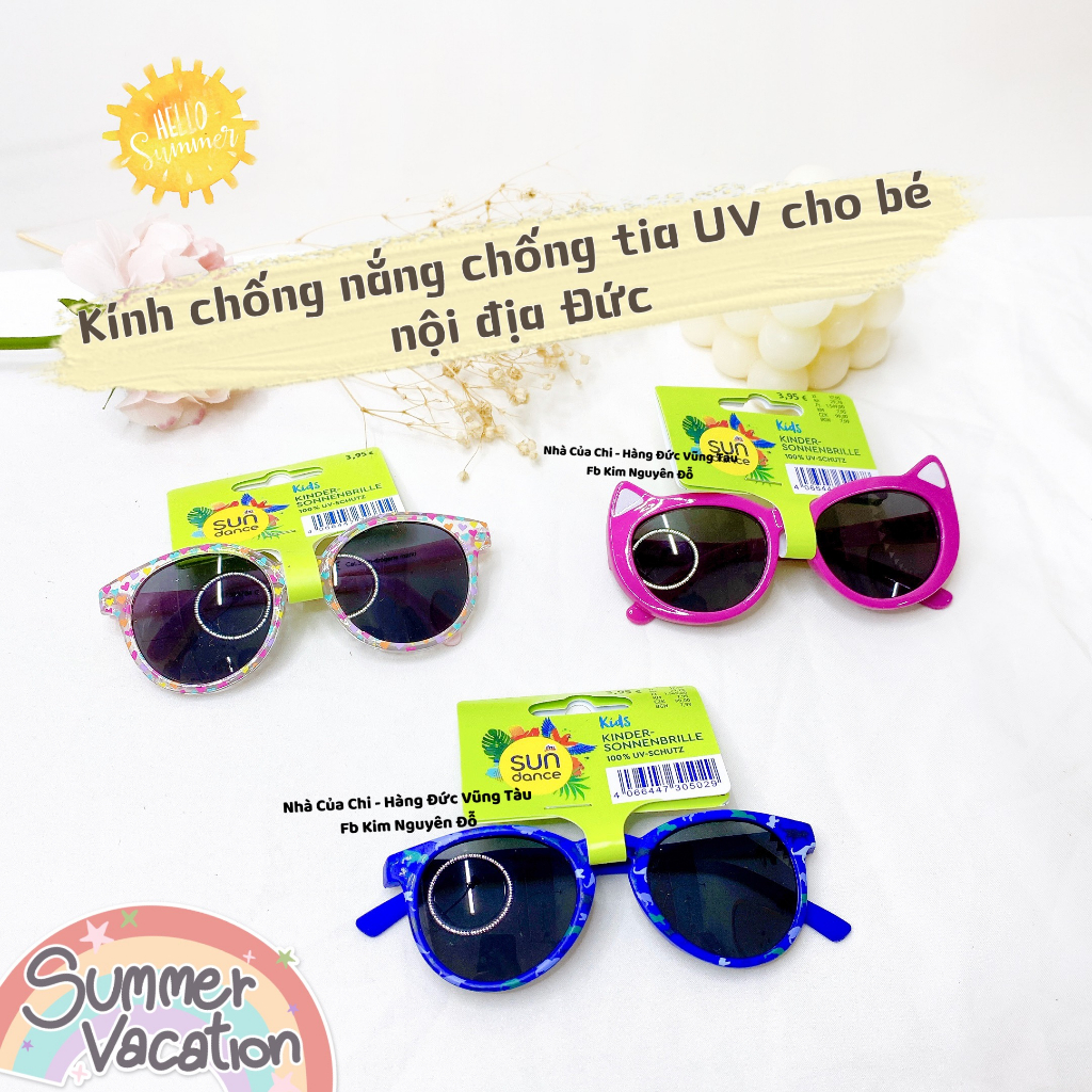 Kính chống nắng chống tia UV cho bé trai, bé gái Sundance nội địa Đức.