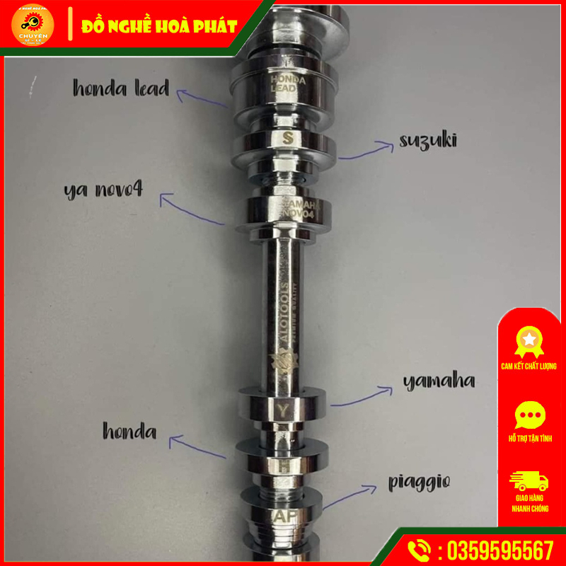 Bộ vam bát phốt hàng tiện CNC từ thép nguyên khối c45 Dùng cho tất cả các dòng xe - Hòa Phát