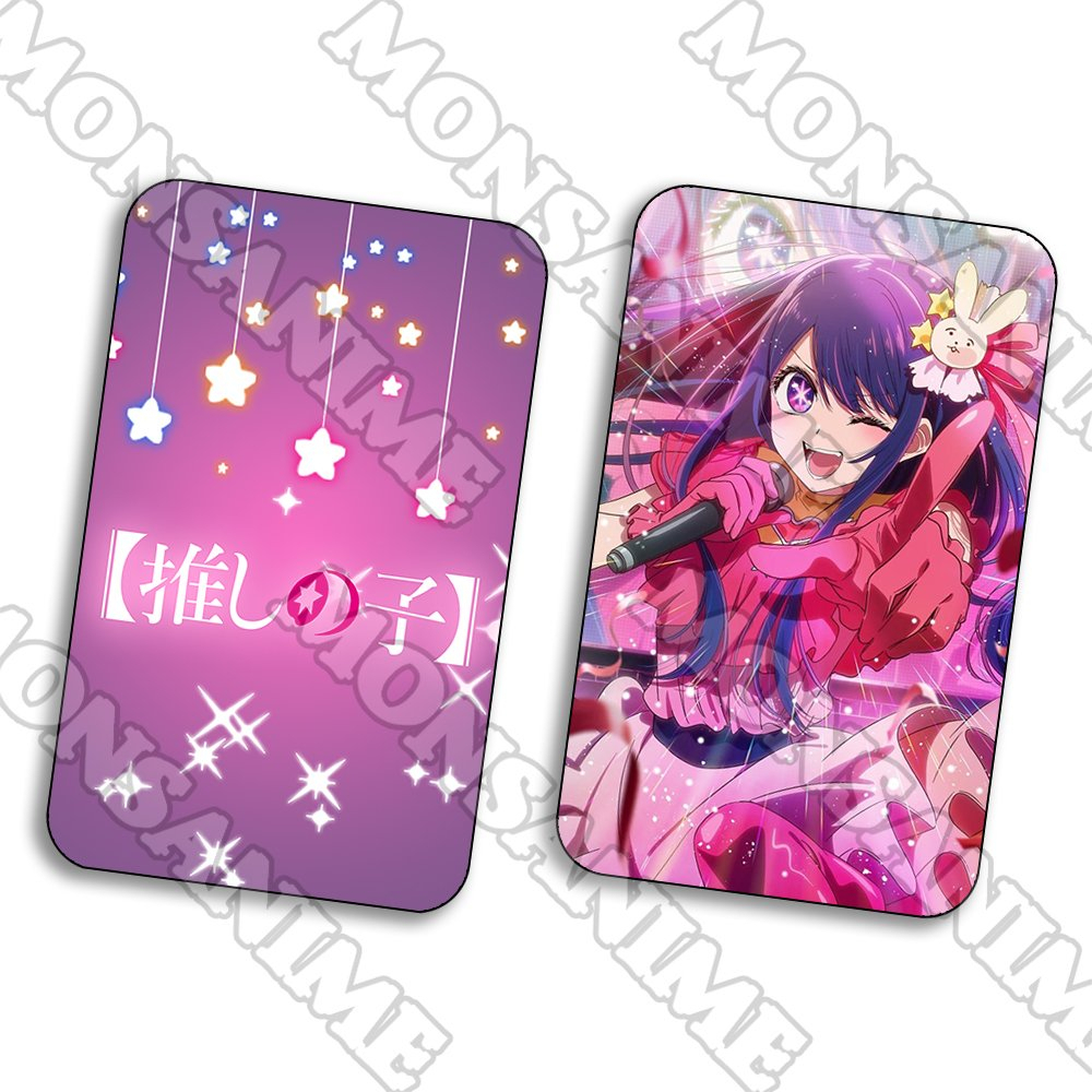 Ảnh card bo góc Oshi no ko Đứa con của thần tượng in hình anime manga thẻ bo viền 5*8cm chibi 1 tấm