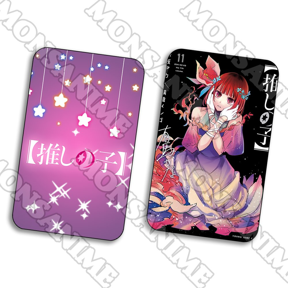 Ảnh card bo góc Oshi no ko Đứa con của thần tượng in hình anime manga thẻ bo viền 5*8cm chibi 1 tấm