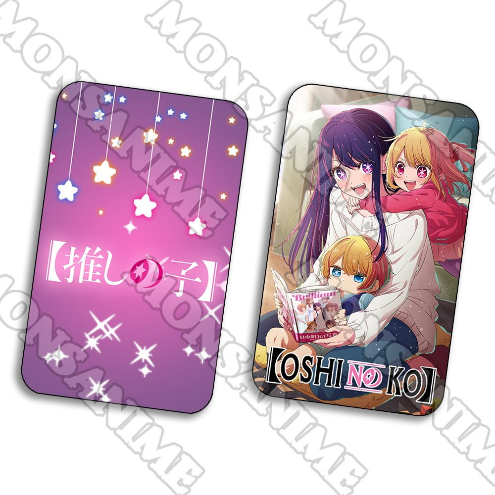 Ảnh card bo góc Oshi no ko Đứa con của thần tượng in hình anime manga thẻ bo viền 5*8cm chibi 1 tấm