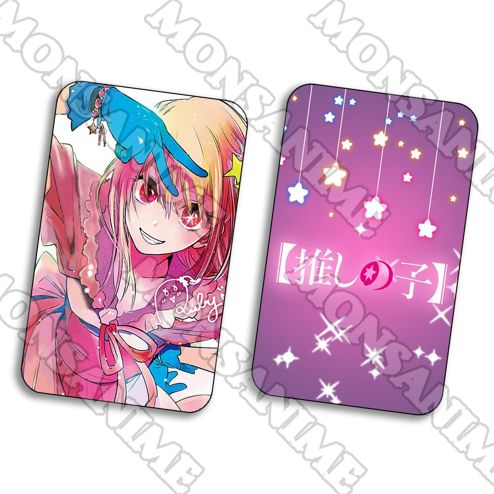 Ảnh card bo góc Oshi no ko Đứa con của thần tượng in hình anime manga thẻ bo viền 5*8cm chibi 1 tấm