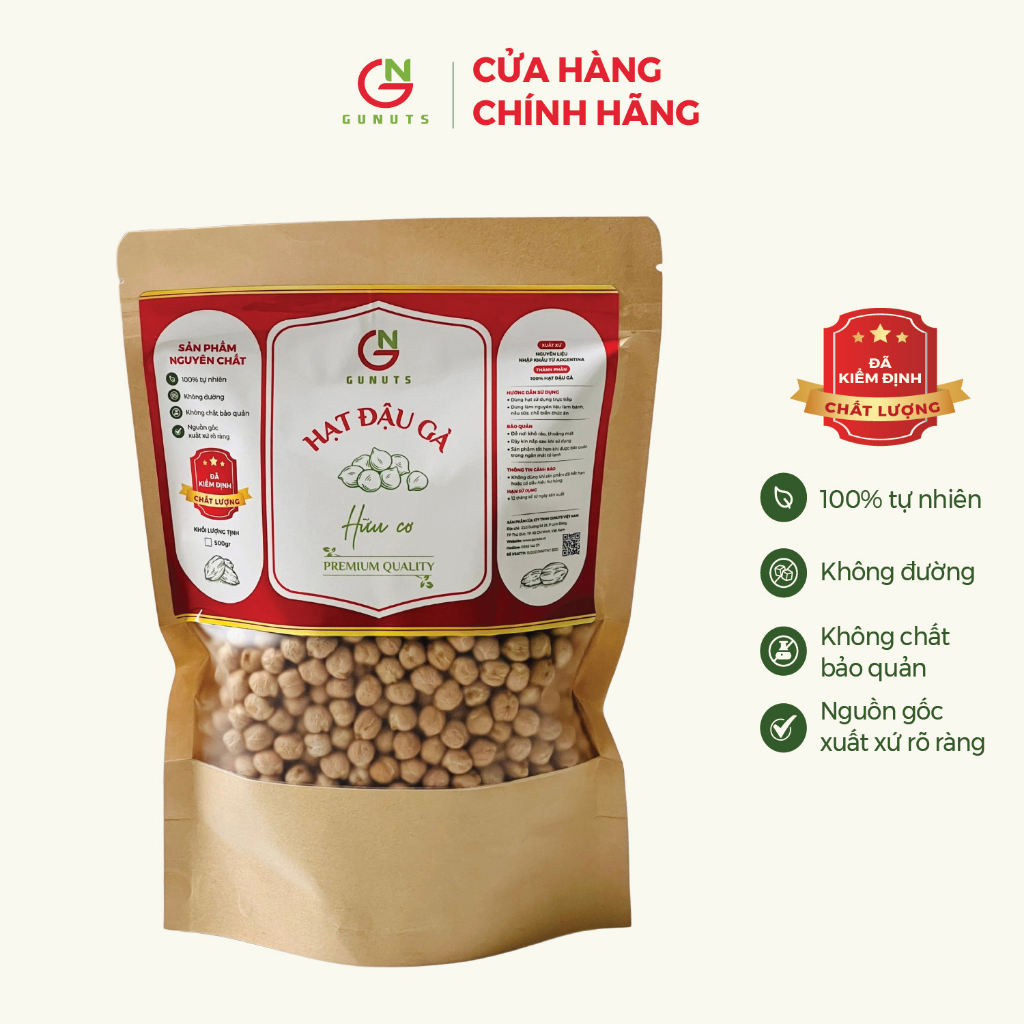 Đậu Gà Hữu Cơ Gunuts, Sản Phẩm Nhập Khẩu, Công Dụng Bổ Sung Khoáng Chất