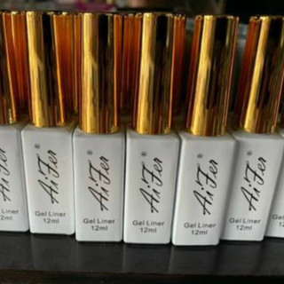 Gel vẽ nét AiFer chính hãng chai 10ml - Sơn gel vẽ cọ nét mảh màu đen trắng nhũ vàng bạc các màu