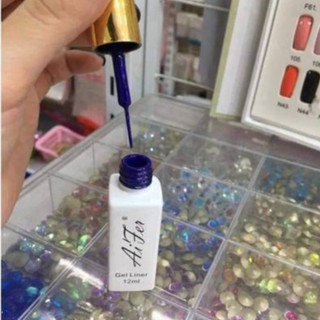 Gel vẽ nét AiFer chính hãng chai 10ml - Sơn gel vẽ cọ nét mảh màu đen trắng nhũ vàng bạc các màu