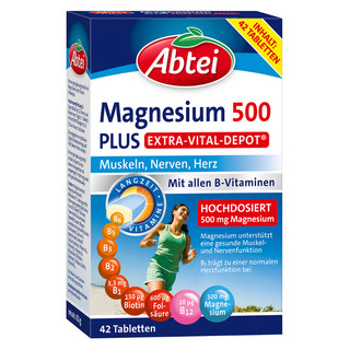 Hàng sale abtei magnesium 500 plus hộp 42 viên của đức date 7.2024