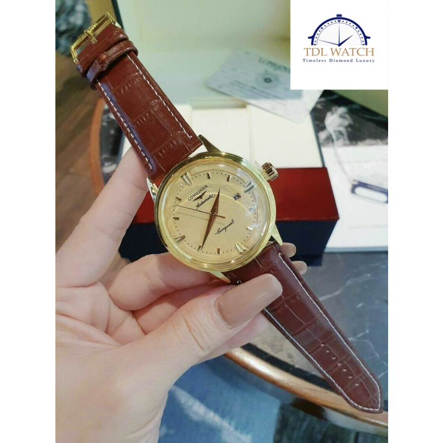 Đồng hồ dây da nam Lon.gines 40mm classic