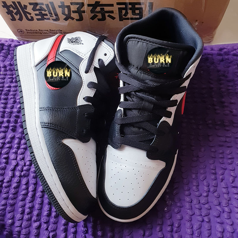 Giày Air Jordan 1 Mid Chile Red, nhiều size, real 2hand