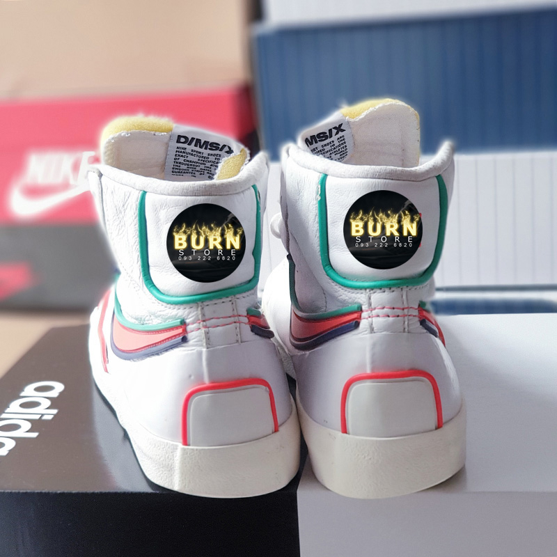 Giày Blazer Mid 77 Infinite White Bright Crimson, size 44, real 2hand