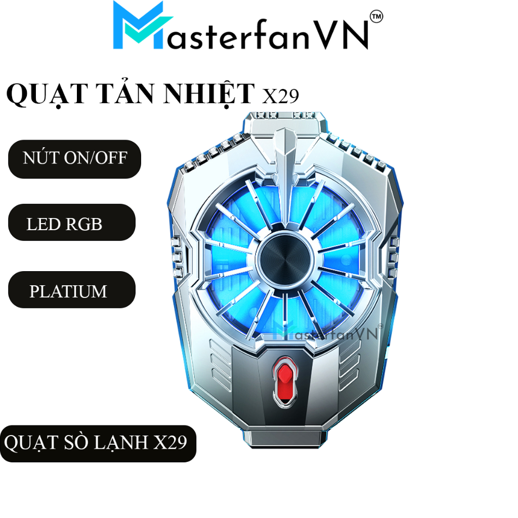 Quạt tản nhiệt điện thoại sò lạnh IRON SHIELD chơi game X20 - Nâng cao tuổi thọ pin - Giảm nhiệt 3s