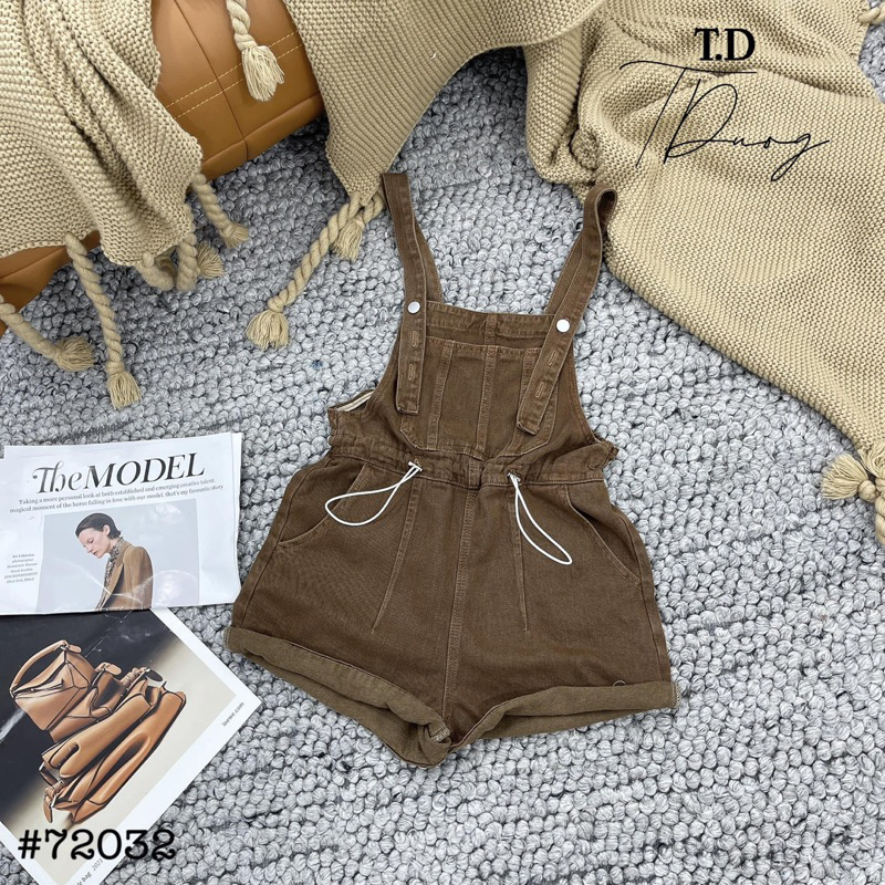 QUẦN SÓC YẾM BÒ RÚT EO NÂU- XANH ĐẬM- XANH NHẠT