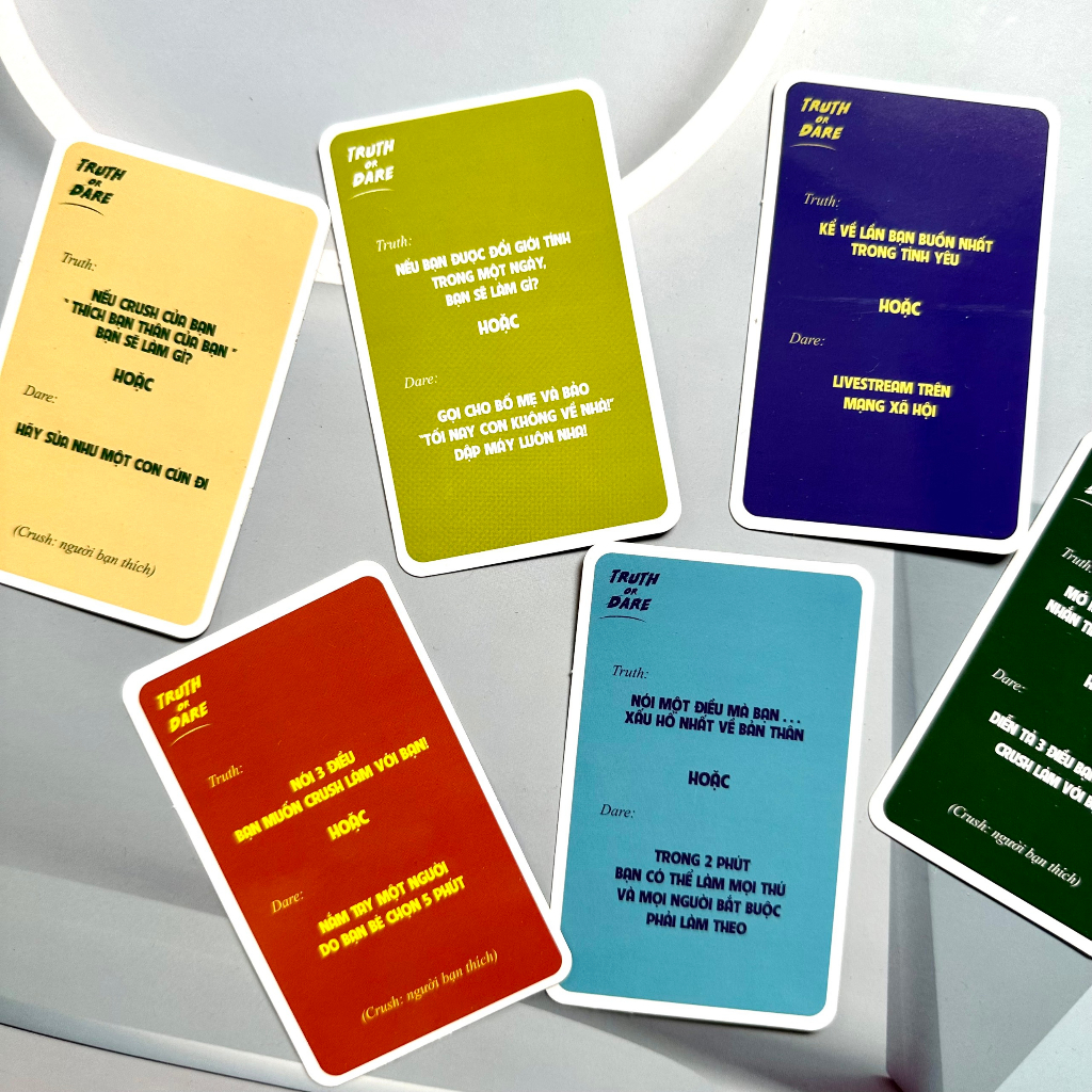 Bộ Bài Lói hay Lèm Truth Or Dare Thách Hay Thật Học Sinh Drinking Game Cho Bạn Bè Vui Nhộn