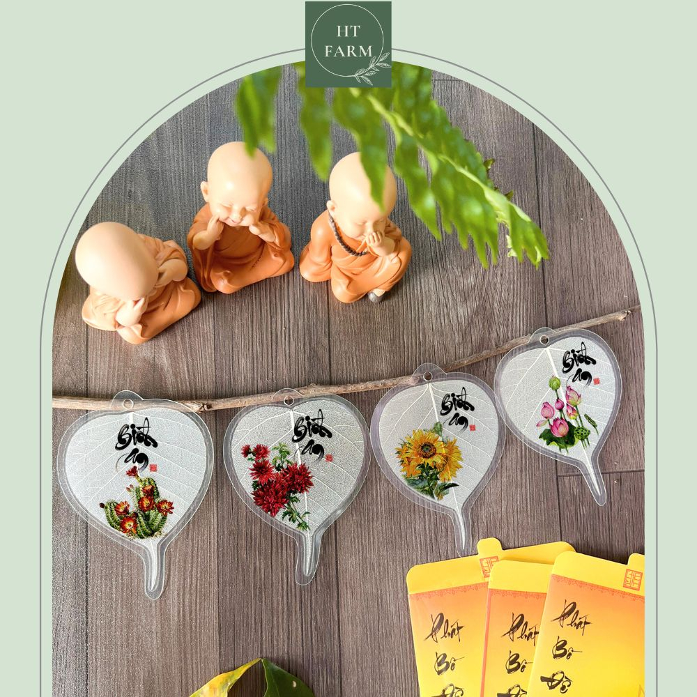 Lá Bồ Đề Bình an - Vạn sự Bình an (các mẫu hoa) (Cầu May mắn – Bình An, Ốp điện thoại, Hàng loại 1)