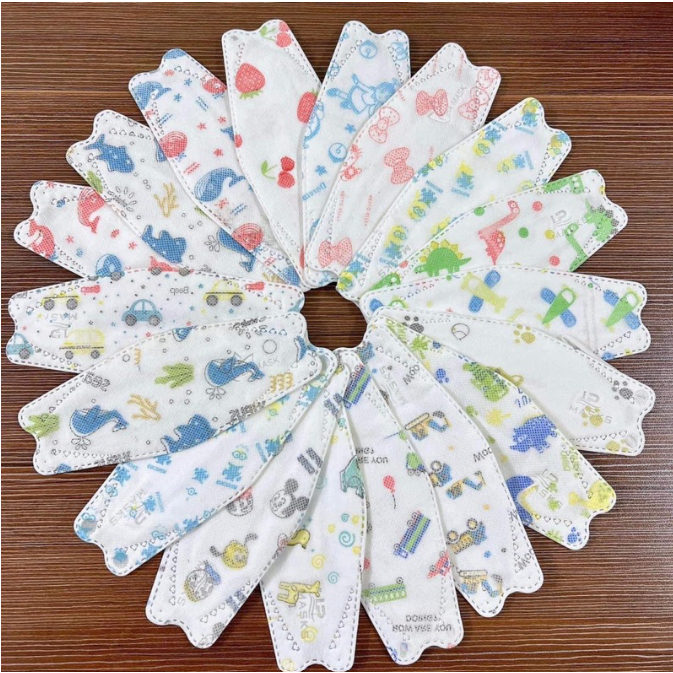 (COMBO 100 CÁI) KHẨU TRANG HỌA TIẾT DỄ THƯƠNG CHO BÉ KHÁNG KHUẨN KF94 CAO CẤP, MỀM MẠI, THOẢI MÁI