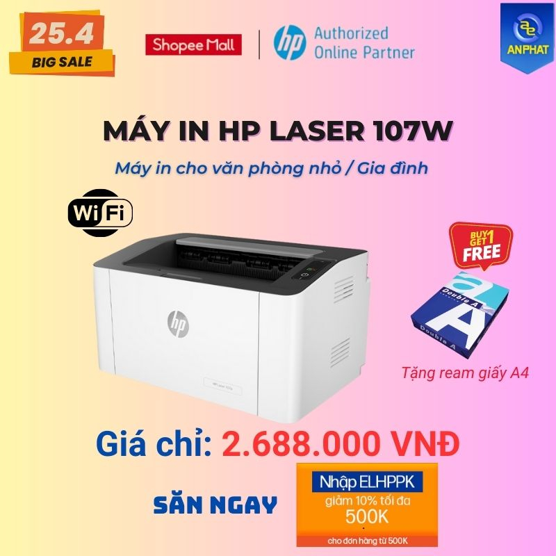 Máy in Laser đơn năng đen trắng HP 107A / 107W