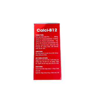 Calci B12 hộp 20 ống 10ml - Bổ sung vitamin