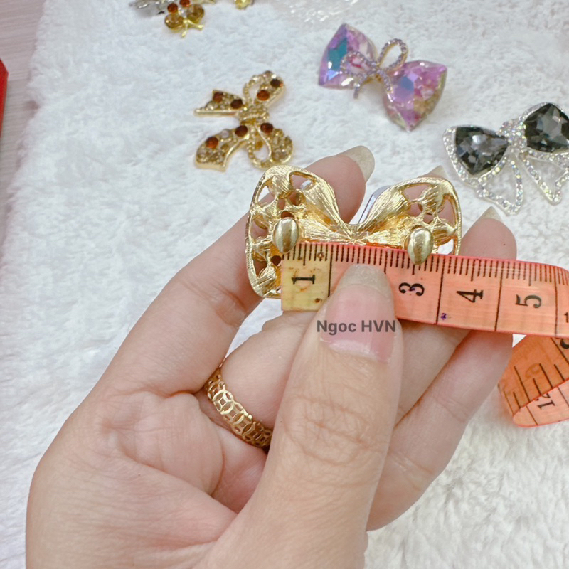 Charm nơ - Phụ kiện đính dép kẹp nữ slim HVN
