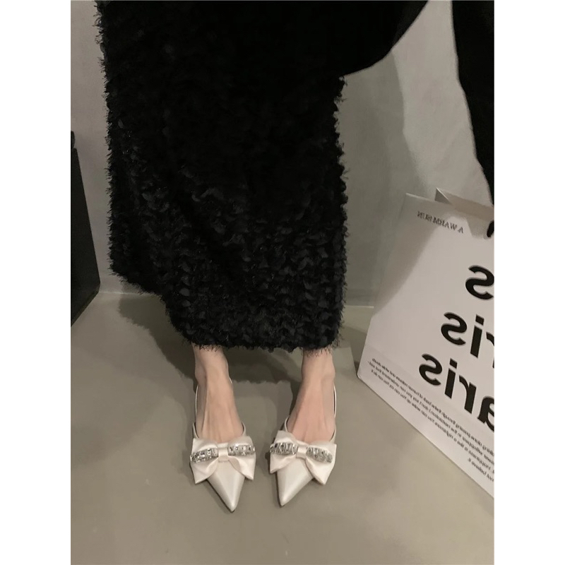 Giày búp bê đế bệt đính nơ đá cực xinh hàng quảng châu