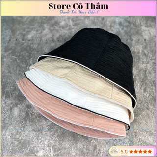 Nón rộng vành, mũ vành cụp nhún viền 4 màu cao cấp thời trang hot phong cách